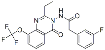 Benzeneacetamide,  N-[2-ethyl-4-oxo-8-(trifluoromethoxy)-3(4H)-quinazolinyl]-3-fluoro- 结构式