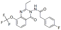 Benzeneacetamide,  N-[2-ethyl-4-oxo-8-(trifluoromethoxy)-3(4H)-quinazolinyl]-4-fluoro- 结构式