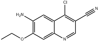 3-氰基-4-氯-6-氨基-7-乙氧基喹啉 结构式