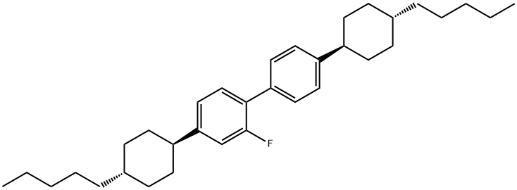 反,反-2-氟-4,4'-双(4-戊基环己基)-1,1'-联苯 结构式