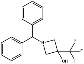 1-二苯甲基-3-羟基-3-三氟甲基氮杂环丁烷 结构式