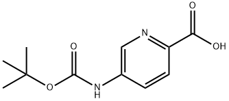 5-((叔丁氧羰基)氨基)皮考啉酸 结构式