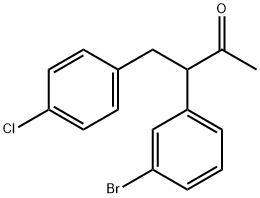 3-(3-溴苯基)-4-(4-氯苯基)丁基-2-酮 结构式