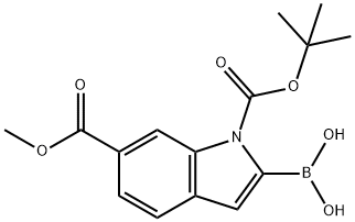 1-BOC-6-(METHOXYCARBONYL)INDOLE-2-BORONIC ACID 结构式