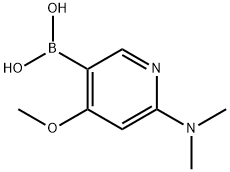 Boronic acid, [6-(dimethylamino)-4-methoxy-3-pyridinyl]- (9CI) 结构式