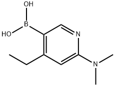 6-(diMethylaMino)-4-ethylpyridin-3-ylboronic acid 结构式
