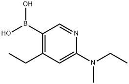 4-ethyl-6-(ethyl(Methyl)aMino)pyridin-3-ylboronic acid 结构式