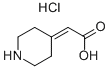 2-(哌啶-4-基亚甲基)乙酸盐酸盐 结构式