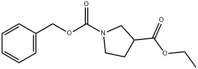 1-CBZ-吡咯烷-3-羧酸乙酯 结构式