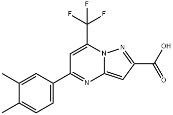 5-(3,4-二甲基苯基)-7-(三氟甲基)-吡唑并[1,5-A]嘧啶-2-羧酸 结构式