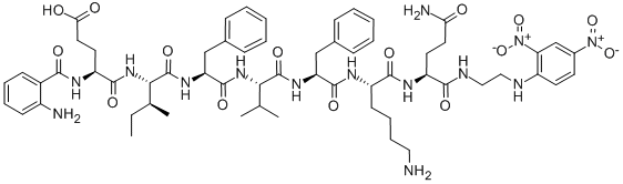 ABZ-GLU-ILE-PHE-VAL-PHE-LYS-GLN-ETHYLENEDIAMINE-DNP 结构式