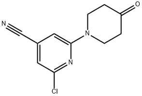 2-氯-6-(4-氧代哌啶-1-基)异氰吡啶 结构式