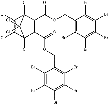 bis[(pentabromophenyl)methyl] 1,4,5,6,7,7-hexachlorobicyclo[2.2.1]hept-5-ene-2,3-dicarboxylate  结构式