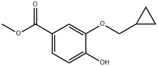 3-环丙基甲氧基-4-羟基苯甲酸甲酯 结构式