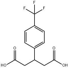 3-(4-(三氟甲基)苯基)戊二酸 结构式