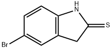5-溴二氢吲哚-2-硫酮 结构式
