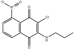 1,4-Naphthalenedione,  3-chloro-5-nitro-2-(propylamino)- 结构式