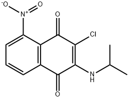 1,4-Naphthalenedione,  3-chloro-2-[(1-methylethyl)amino]-5-nitro- 结构式