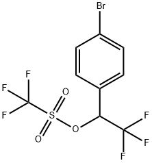 1-(4-溴苯基)-2,2,2-三氟乙基三氟甲磺酸酯 结构式