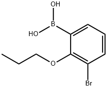 3-溴-2-丙氧基苯基硼酸 结构式