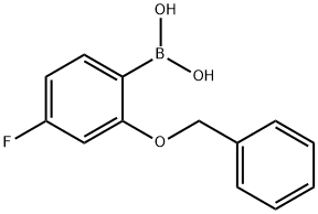 2-苄氧基-4-氟苯硼酸 结构式