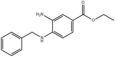 3-氨基-4-(苄氨基)苯甲酸乙酯 结构式