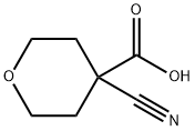 4-氰基四氢-2H-吡喃-4-羧酸 结构式
