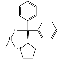 (2S)-2-[二苯基[(三甲基硅酯)氧基]甲基]-吡咯烷 结构式