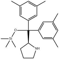 (2S)-2-[双(3,5-二甲基苯基)[(三甲基硅酯)氧基]甲基]-吡咯烷 结构式