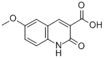 6-METHOXY-2-OXO-1,2-DIHYDRO-QUINOLINE-3-CARBOXYLIC ACID 结构式