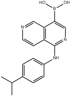 1-(4-isopropylphenylaMino)-2,6-naphthyridin-2(6H)-ylboronic acid 结构式