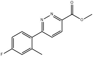 6-(4-Fluoro-2-methylphenyl)pyridazine-3-carboxylic acid methyl ester 结构式