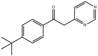 1-(4-叔丁苯基)-2-嘧啶-4-基乙酮 结构式