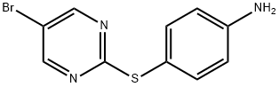 4-[(5-溴嘧啶-2-基)硫代]苯胺 结构式