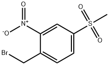 1-(溴甲基)-4-(甲基磺酰基)-2-硝基苯 结构式