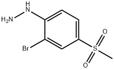 (2-溴-4-(甲基磺酰基)苯基)肼 结构式