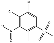1,2-二氯-4-甲基-5-(甲基磺酰基)-3-硝基苯 结构式