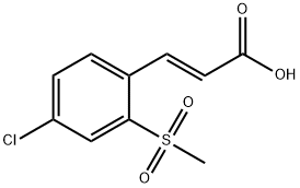 (2E)-3-[4-CHLORO-2-(METHYLSULFONYL)PHENYL]ACRYLICACID
 结构式