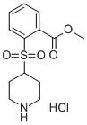 2-(哌啶-4-基磺酰基)苯甲酸甲酯盐酸盐 结构式