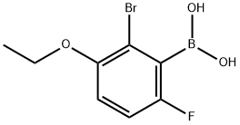 2-溴-3-乙氧基-6-氟苯硼酸 结构式