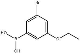5-溴-3-乙氧基苯基硼酸 结构式
