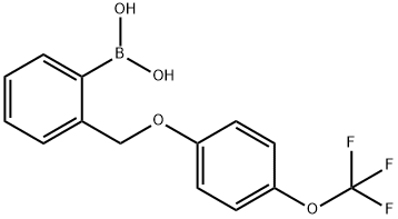 2-((4'-(三氟甲氧基)苯氧基)甲基)苯基硼酸 结构式