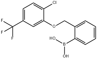 2-((2'-氯-5'-(三氟甲基)苯氧基)甲基)苯基硼酸 结构式