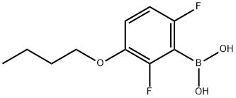 3-丁氧基-2,6-二氟苯基硼酸 结构式