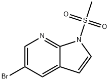 5-溴-1-(甲基磺酰基)-1H-吡咯并[2,3-B]吡啶 结构式