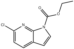 6-氯-1H-吡咯并[2,3-B]吡啶-1-甲酸乙酯 结构式