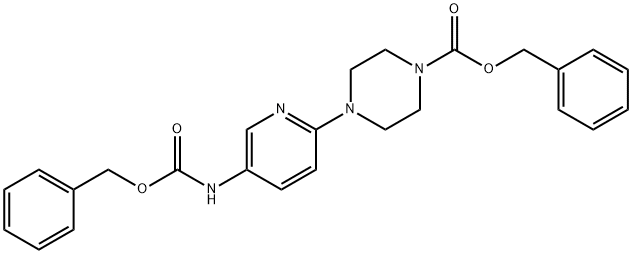 1-Piperazinecarboxylic acid, 4-[5-[[(phenylMethoxy)carbonyl]aMino]-2-pyridinyl]-phenylMethyl ester 结构式