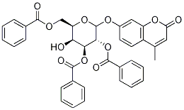 4-Methylumbelliferyl 2,3,6-Tri-O-benzoyl--D-galactopyranoside 结构式
