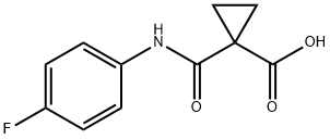 1-(4-氟苯基氨基甲酰基)环丙烷羧酸 结构式