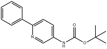 3-N-BOC-AMINO-6-PHENYLPYRIDINE 结构式